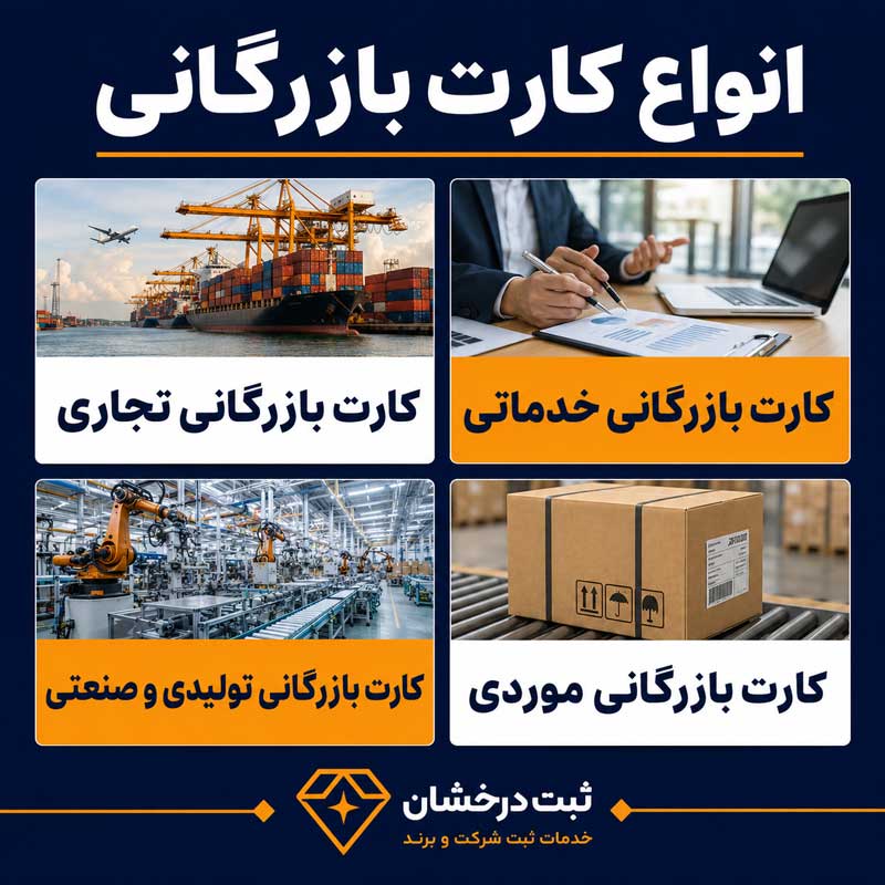 انواع کارت بازرگانی