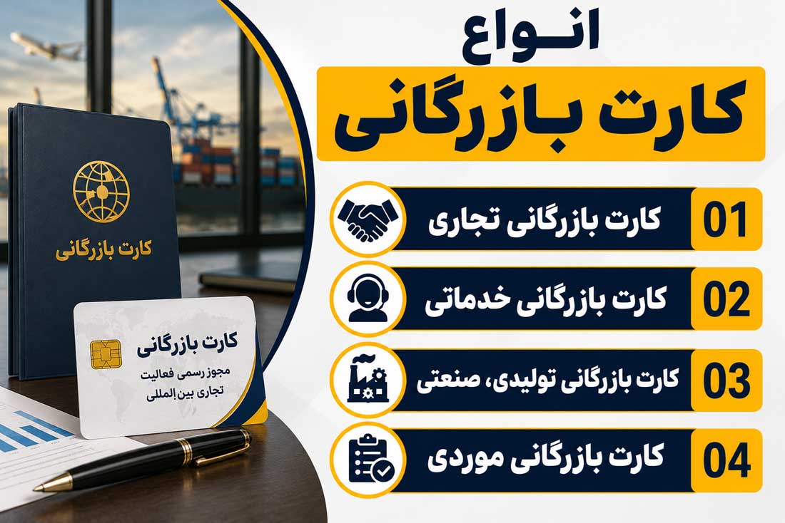انواع کارت بازرگانی