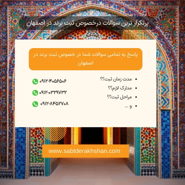 سوالات متداول ثبت برند در اصفهان